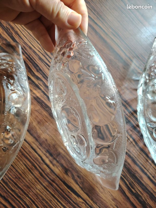 Set de trois plats de service Walther kristallglas années 60