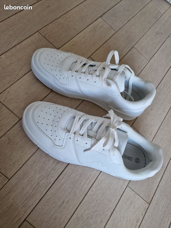 Shoes Basket Kappa Homme Sneakers Blanches Basquettes Blanches