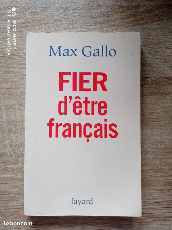 "fier d'etre francais" de max gallo (image 1)