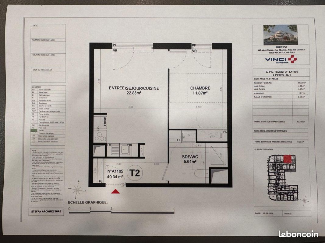 Appartement 2 pièces 40 m² · à Aulnay-sous-Bois · 40 m² · 190 000 €