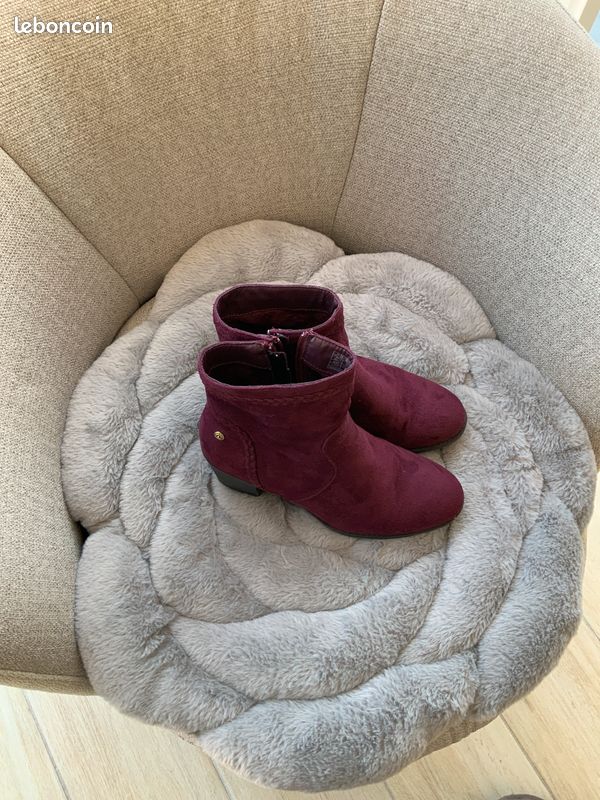 Boots femme daim violine 40 Chaussures