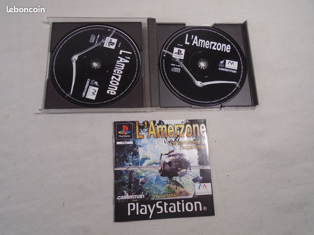 Jeu PlayStation 1 'L'Amerzone' - Version PAL Complète 1999 - Très Bon État (TBE)