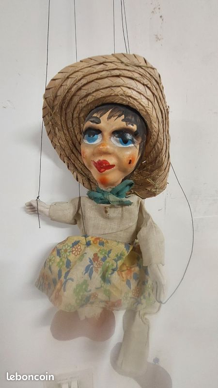 Grande marionnette à fils vintage 75 cm - Collection