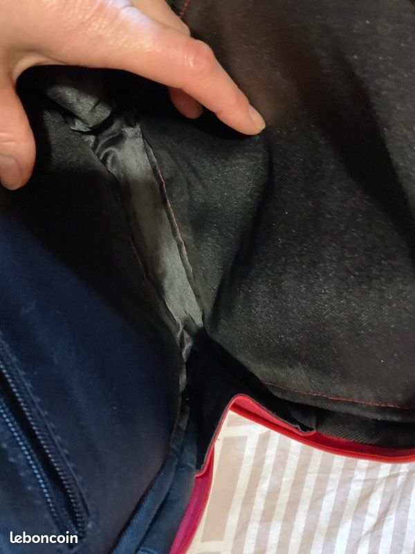 Petit Sac à dos cuir rouge et beige (image 12)