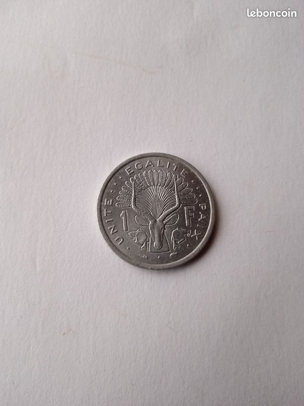 Pièce de 1 franc Djibouti 1977 (image 1)