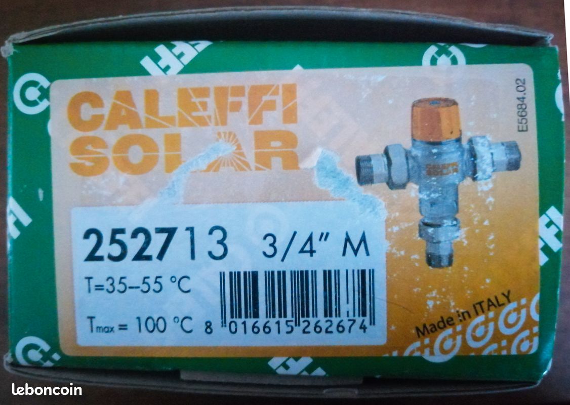 Vanne Thermostatique Chauffe Eau Solaire 3 Voies - Absolument Neuve (image 3)