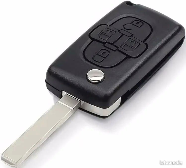 Clé pour Peugeot 807 1007 Citroën C8 Fiat Ulysse - 4 boutons (image 1)