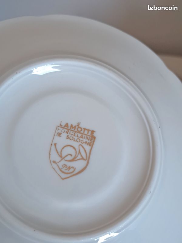 Service à café ancien La Motte – Porcelaine de Sologne (image 6)