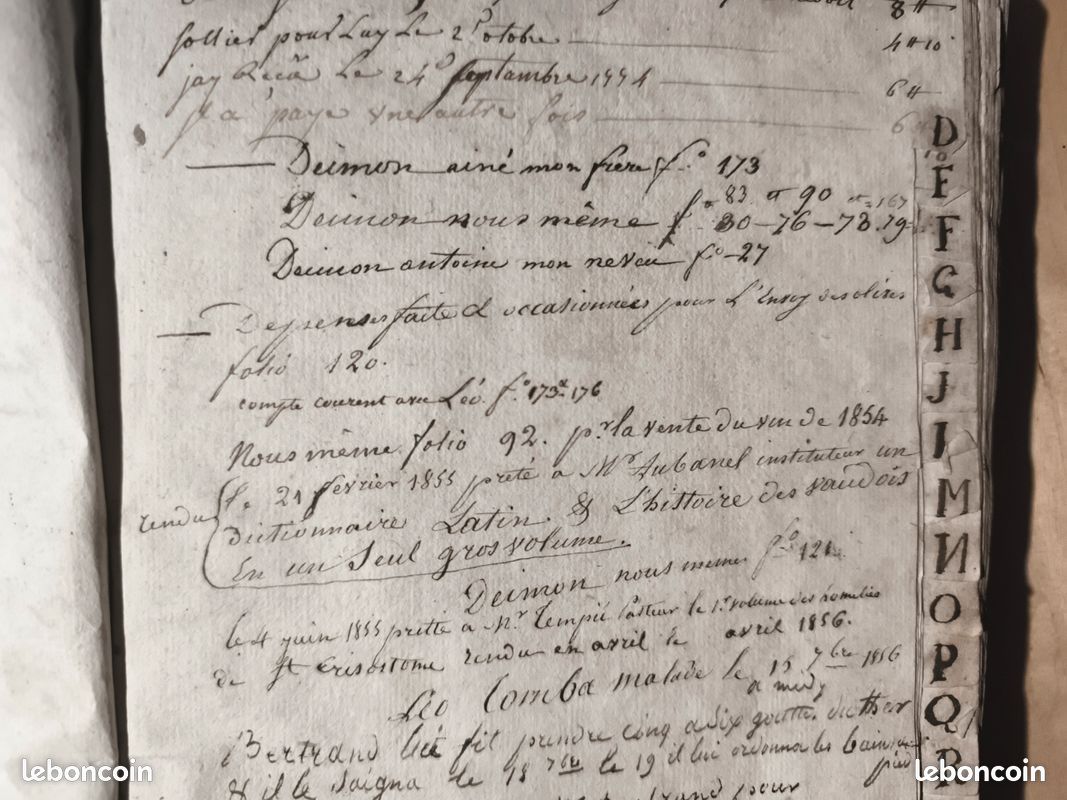 Livre de raison manuscrit d'un artisan de Calvisson (Gard) (image 3)