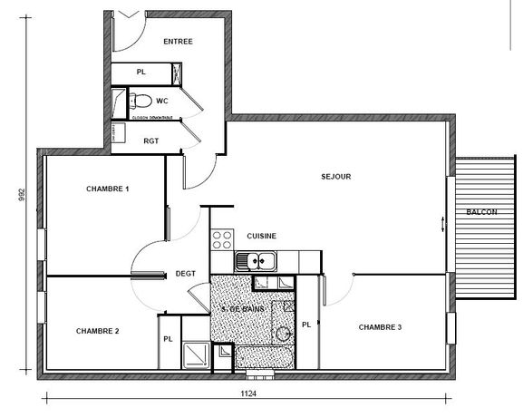 Appartement a louer bezons - 4 pièce(s) - 83 m2 - Surfyn