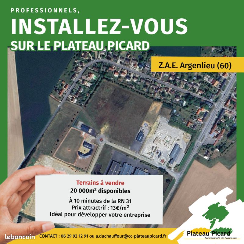 Terrains disponibles à Argenlieu - Zone d'Activité Economique · à Avrechy · 260 000 €