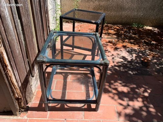 Tables basses noirs en verre (image 5)