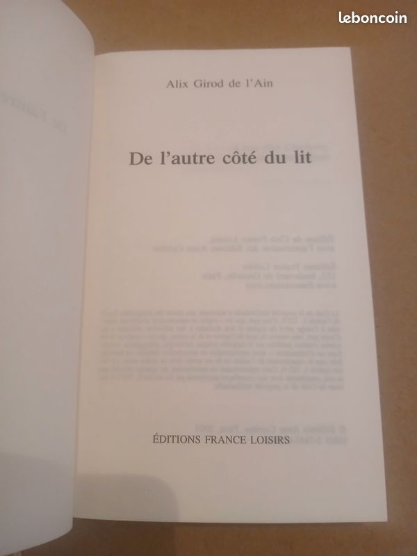 De l autre cote du lit de Alix Girod de l Ain (image 2)