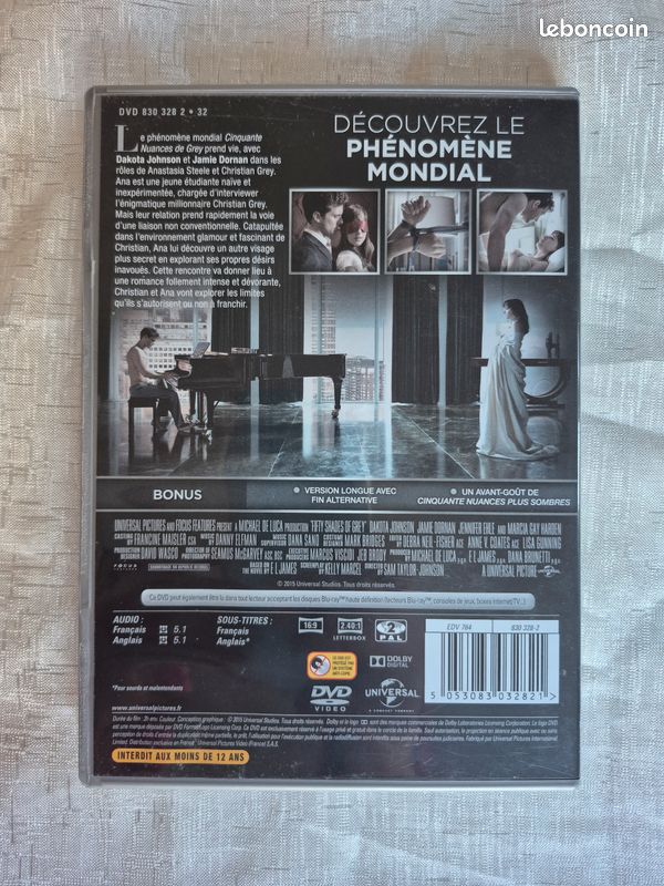 DVD Cinquante nuances de Grey, version longue (image 2)