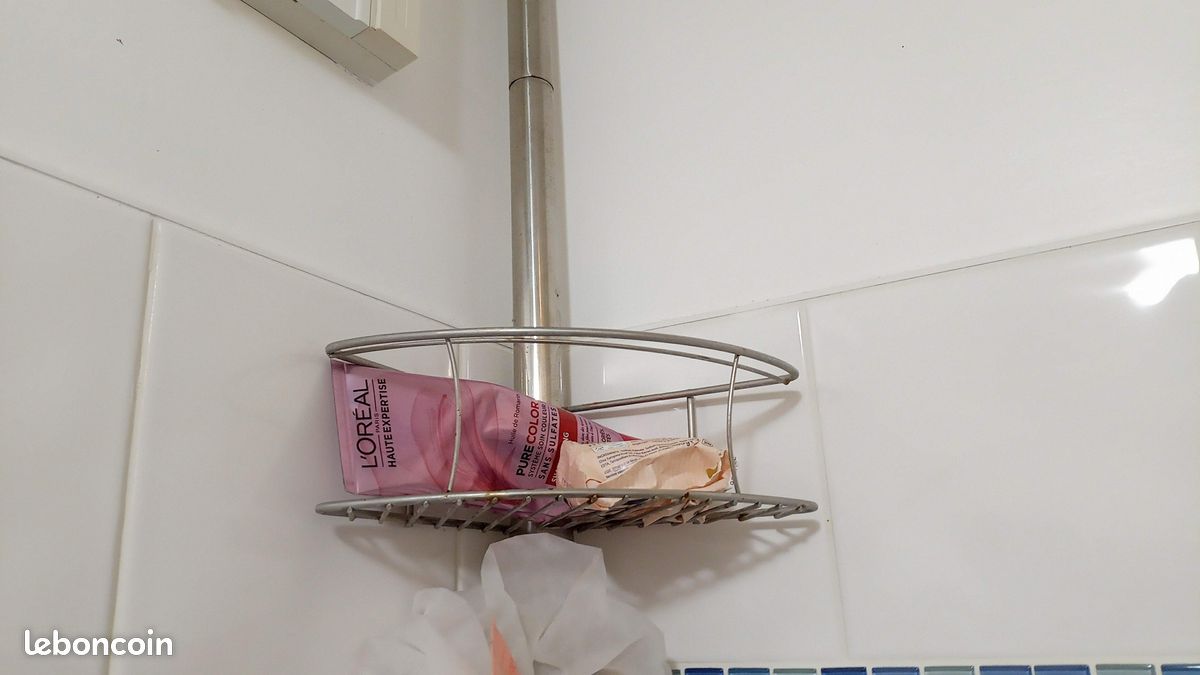 Etagere Baignoire/Douche Telescopique d'Angle Sans Perçage (image 6)
