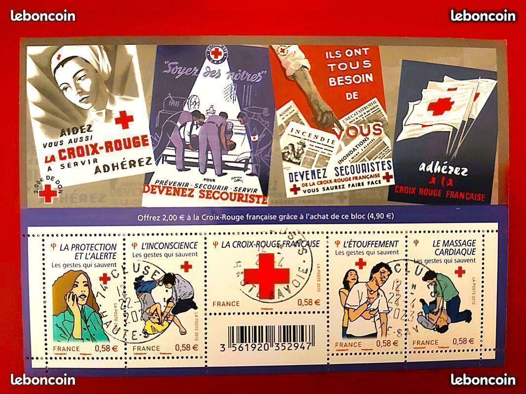 Timbres de Finlande oblitérés, sur croix-rouge Timbres de Finlande oblitérés, sur croix-rouge