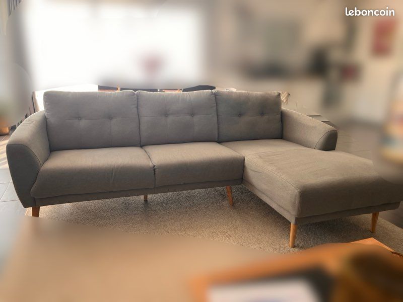Canapé d’angle avec méridienne style scandinave (image 3)