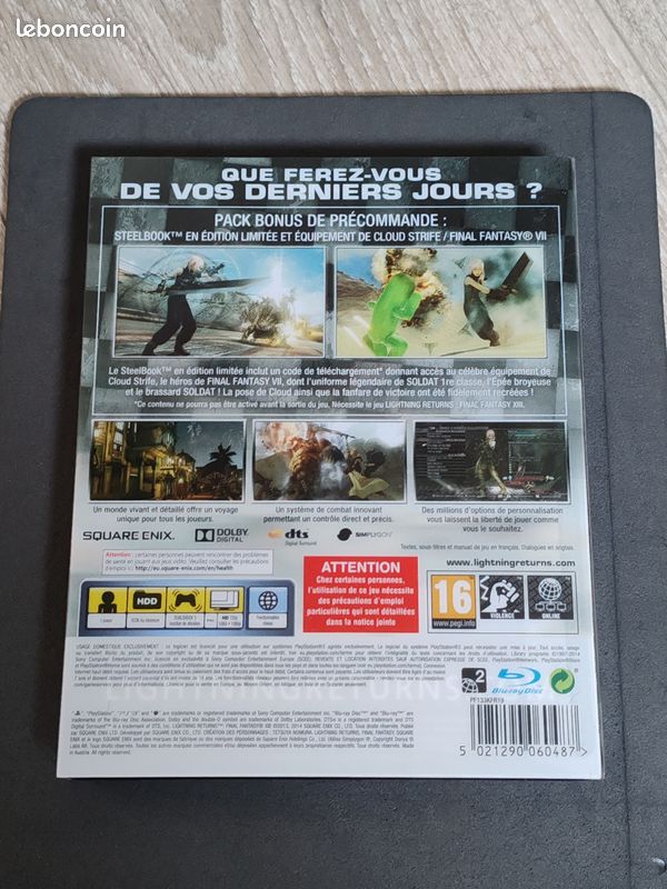 Jeu PS3 Lightning Returns Final Fantasy XIII - Édition SteelBook FR - Complet