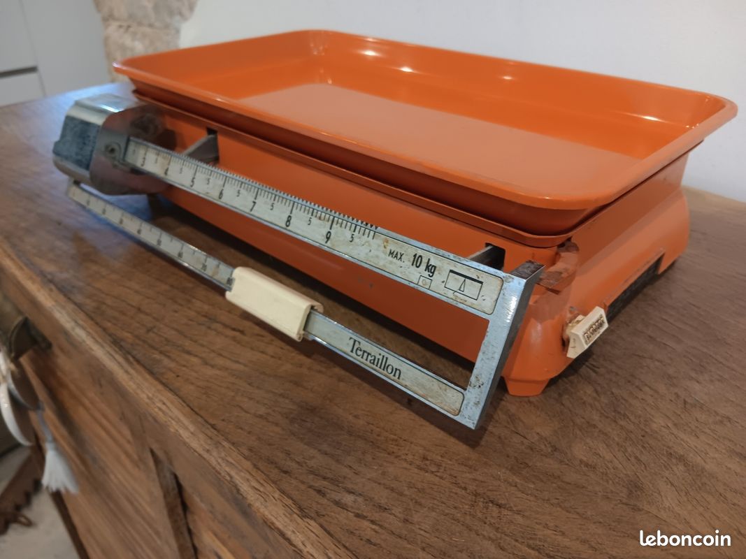 Balance De Cuisine Vintage Terraillon – 10 Kg – Orange – Authentique