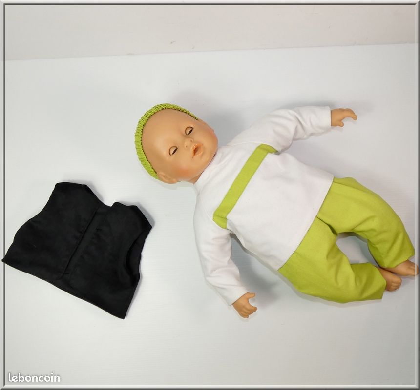 Poupon Lila Chérie 42 cm : tunique, gilet et pantalon (image 7)