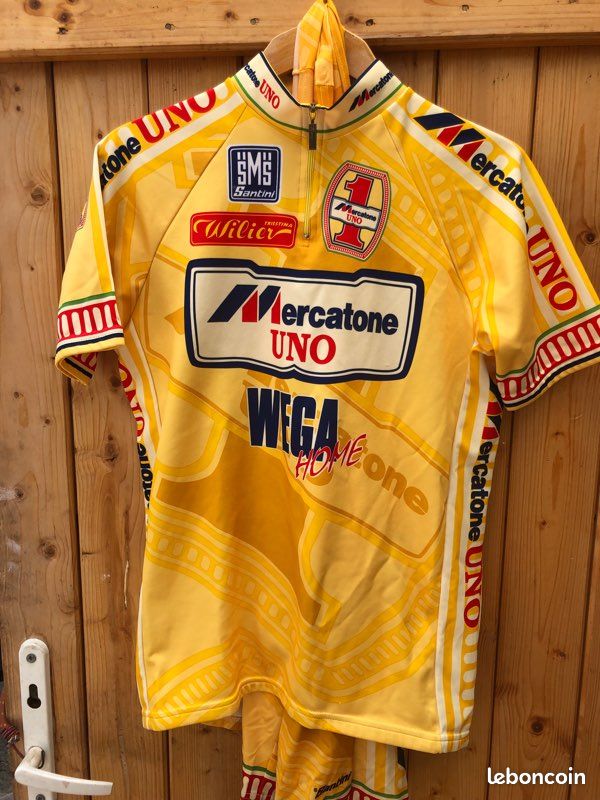 Casquette Cycliste Vintage Nalini Team Mercatone Uno Medeghini - Jaune
