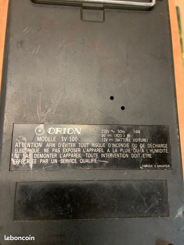 Téléviseur Portable Vintage Orion TV-502 - Fonctionnel - Look Rétro