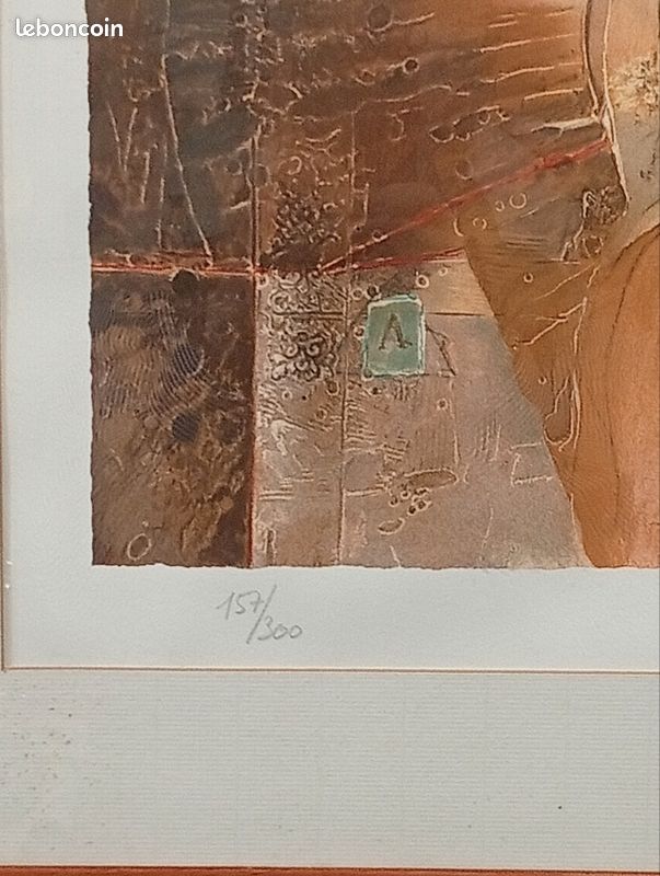 TABLEAU LITHOGRAPHIE GRAVURE couleur Paul Maudonnet 1996 signée