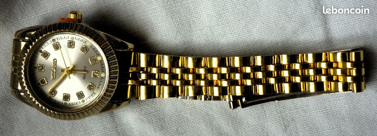 Montre Femme Chaoyada Acier Inoxydable Quartz Couleur Or - Neuve Avec étiquettes