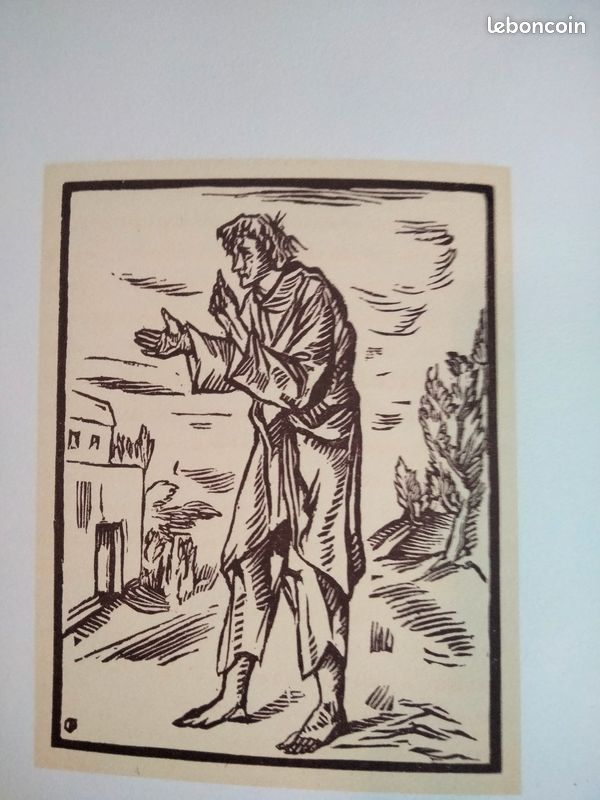 Rare les dix lépreux dédicacé rené des granges gravures bisson numéroté sycomore (image 3)