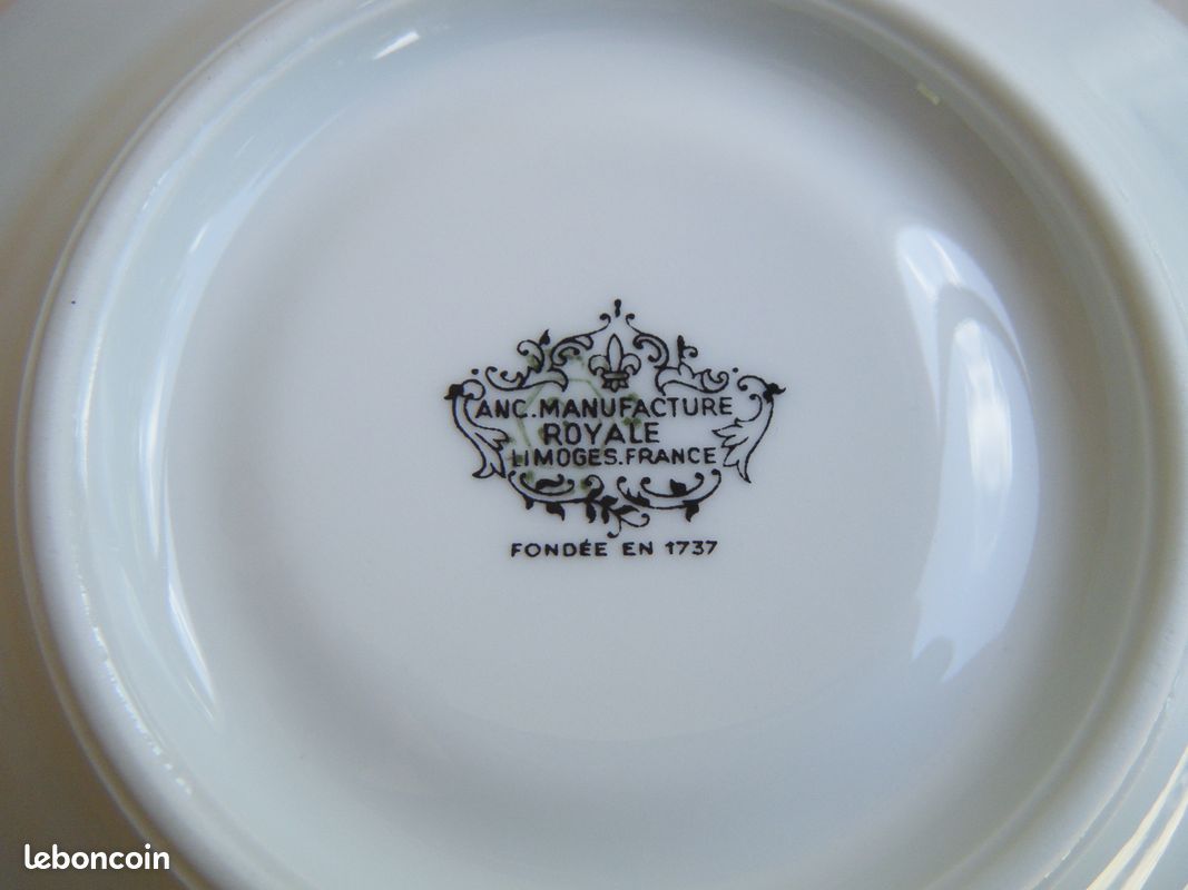 ♥ Ancienne Manufacture Royale Limoges ♥ Très Beau Service à Café Porcelaine ♥ (image 7)