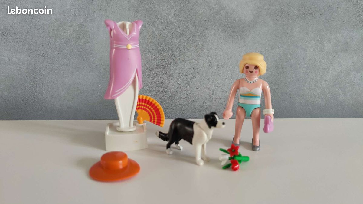 Playmobil femme au chapeau avec chien (image 5)