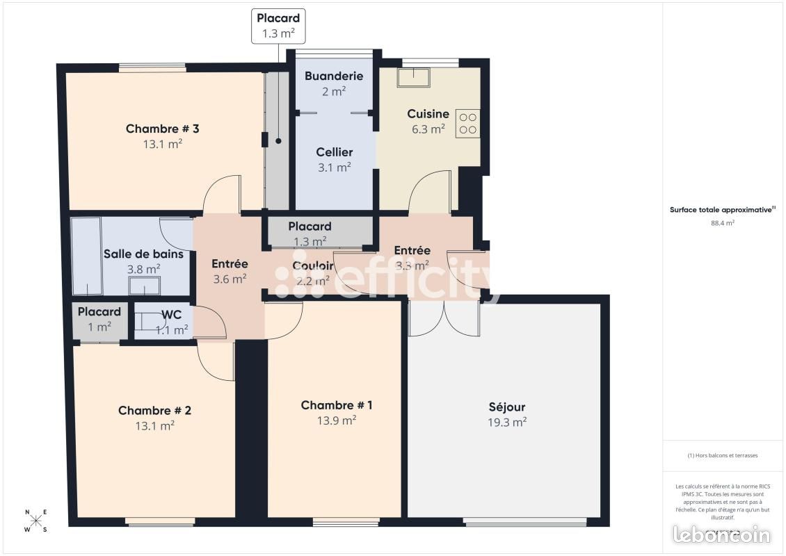 Appartement 4 pièces 90 m² · à Mâcon · 90 m² · 125 000 €