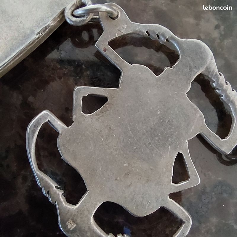 Lot De 2 Pendentifs égyptiens En Argent Massif – Anciens, Style Pharaon