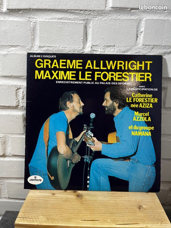 Double Vinyle 33 tours de Graeme Allwright et Maxime Le Forestier 1980 Mercury (image 1)
