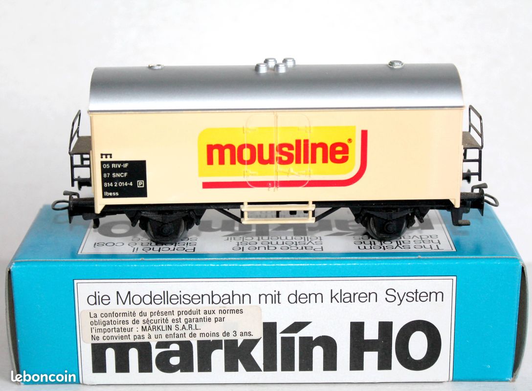 ZJ060 MARKLIN Wagon Ho Frigorifique Puree Mousline SNCF 814 2 014-4 3 ZJ060 MARKLIN Wagon Ho Frigorifique Puree Mousline SNCF 814 2 014-4 3