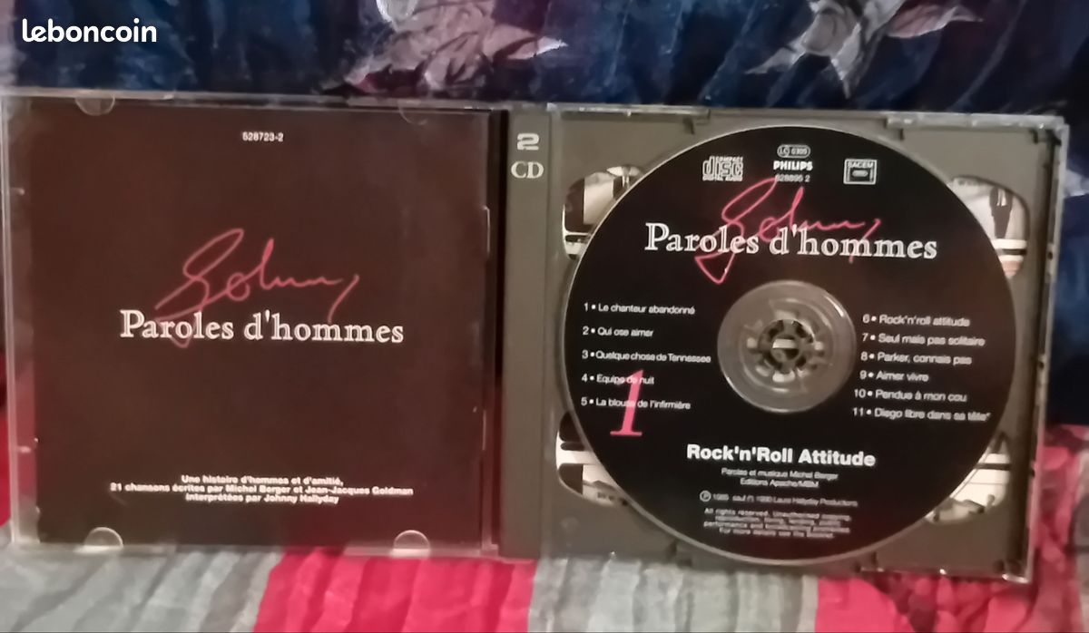 Double album cd Johnny Hallyday " Paroles d'hommes " (image 2)