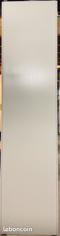 2 portes de placard coulissantes (blanche + miroir) + rails et vis (image 3)