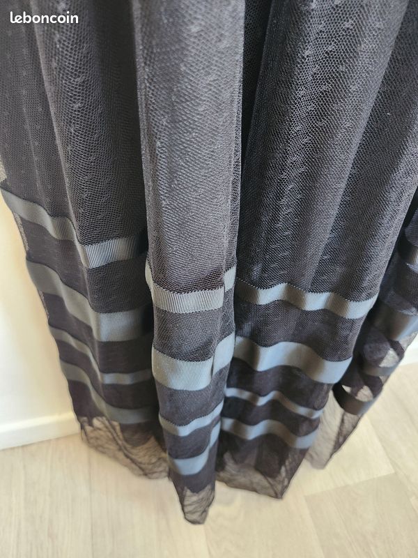 Robe longue de soirée noire en tulle - Liu Jo Milano - Neuve avec étiquette - Taille 38 (image 3)