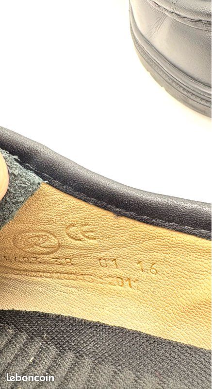 Derbies Bourget Parachoc Femme Cuir Noir 5UK – 38FR 🇫🇷 (image 15)