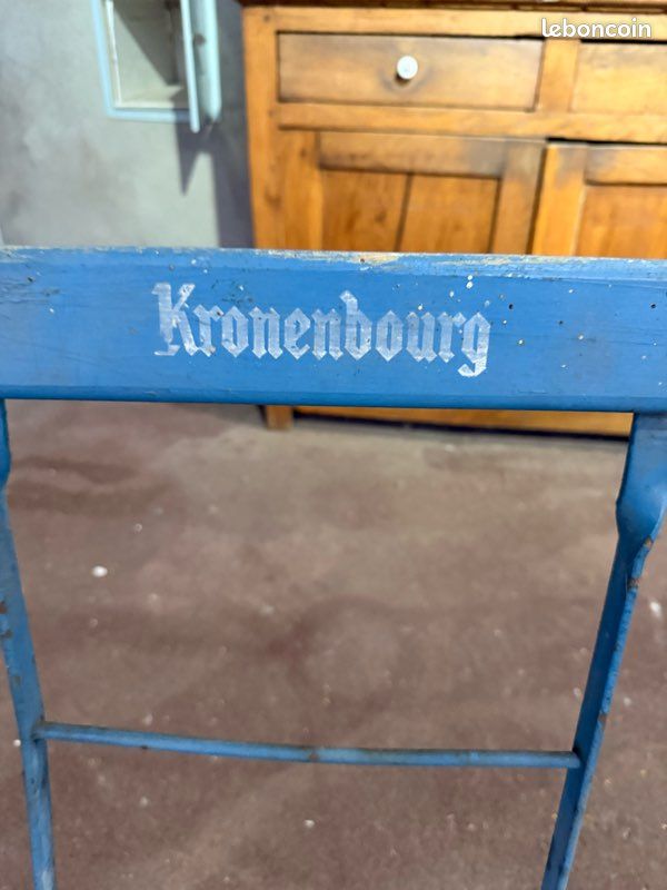 Chaise pliante bistrot Kronenbourg vintage – ancienne publicité (image 2)