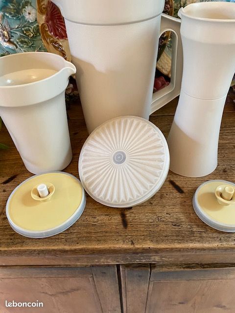 Lot de 3 Boîtes Verseuses 0,5 l 1,2 l et 2,4 litres - Blanc