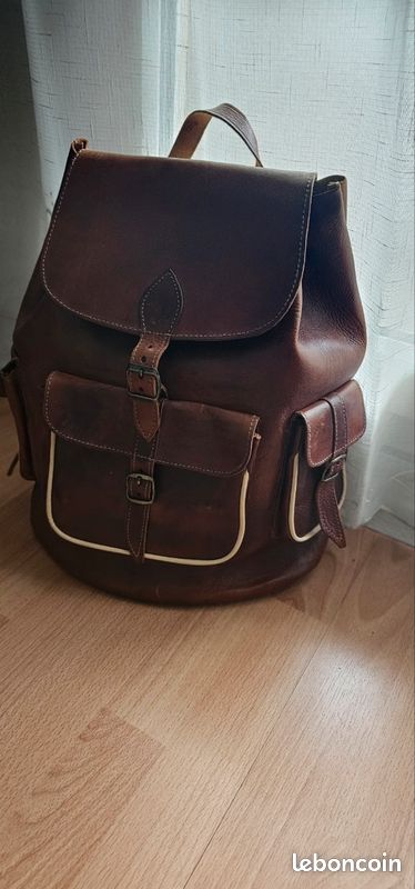 Sac à dos cuir vintage (image 2)