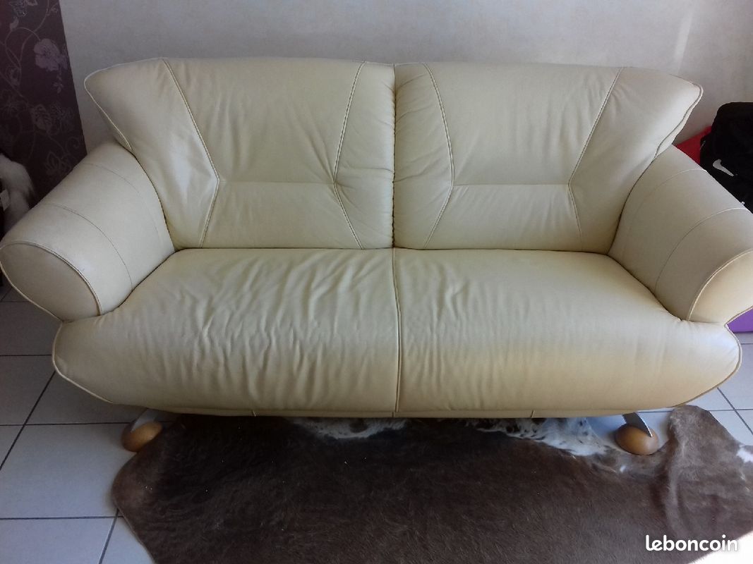 Canape cuir 3 places (image 2)