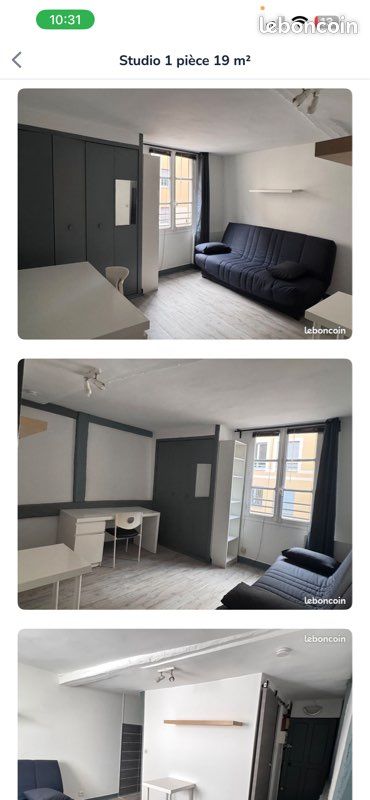 Appartement 1 pièce 19 m² · à Rouen · 19 m² · 370 €/mois
