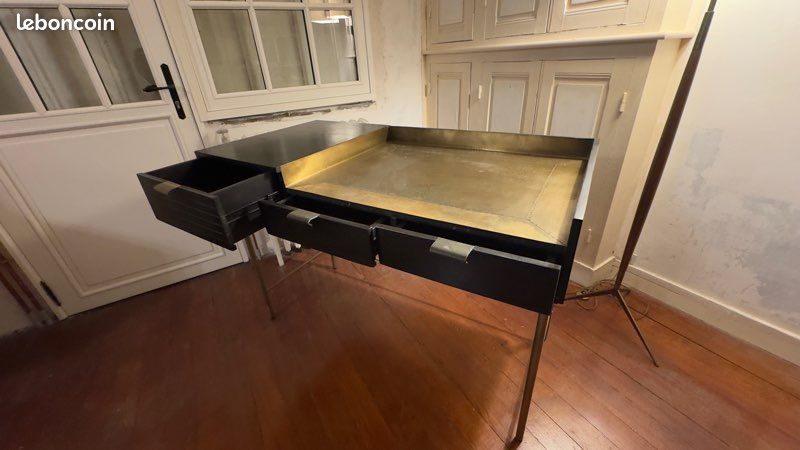 Bureau maison du monde bois laiton (image 2)