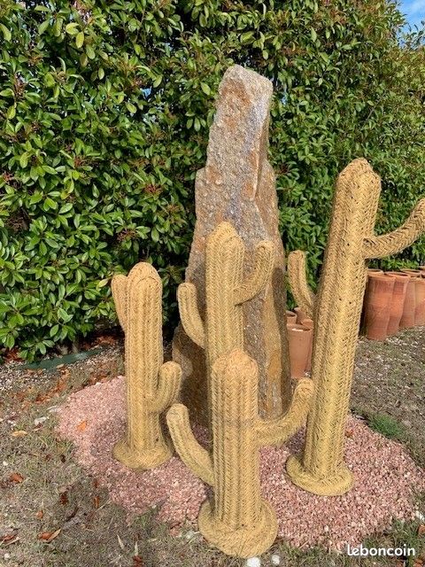Cactus en osier neuf tresse main artisanat marocain (image 1)