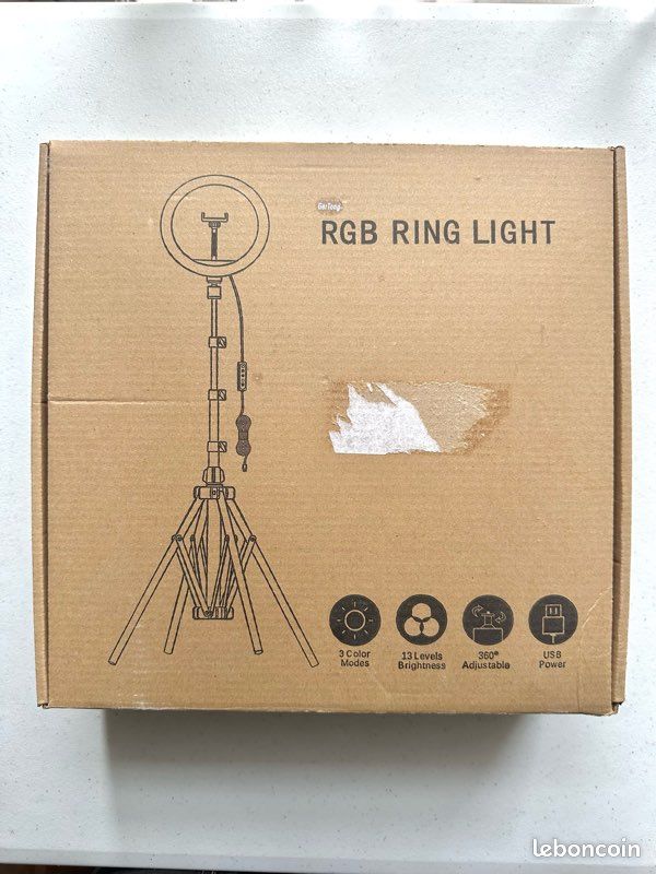 Ring light avec trépied et télécommande (image 13)