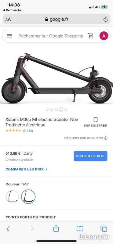Trottinette M365 MI ELECTRIC SCOOTER NOIR (image 1)