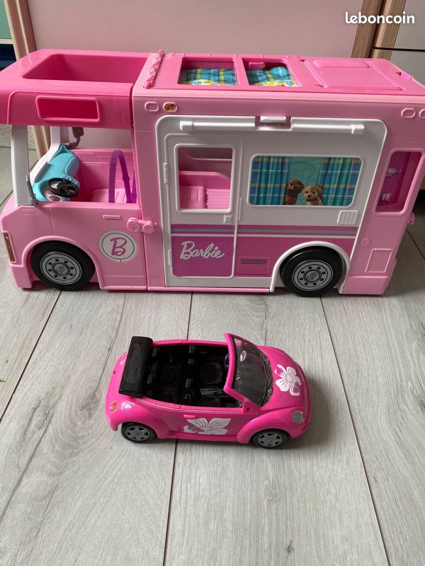 Camping-car Barbie + voiture rose (image 3)
