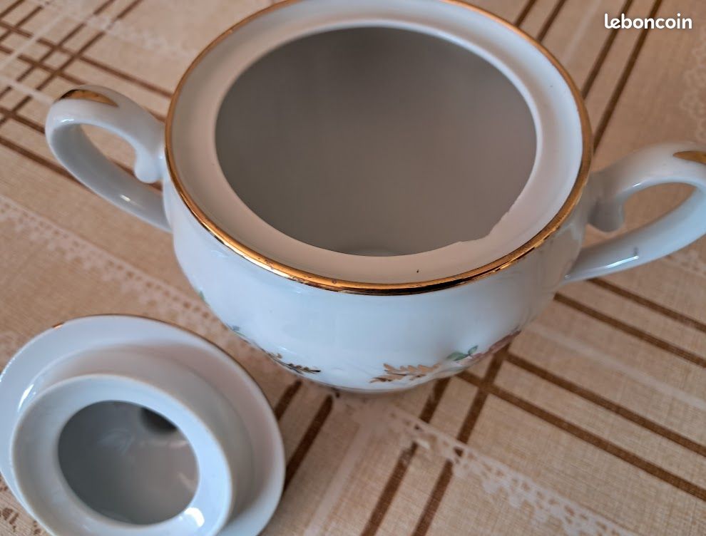 2 VERSEUSES SERVICE Café Cafetiere + Cremier En Etain De Paris Brillant
